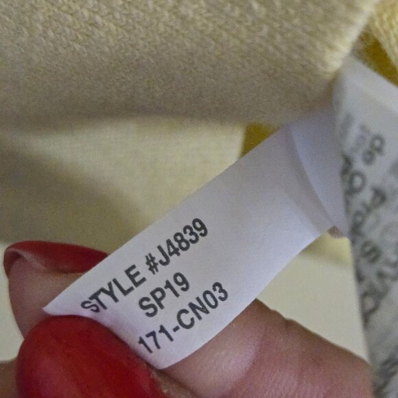 J.Crew Jackie Floral Sequin Butter Yellow Gold Cardigan Sweater Size L - Picture 10 of 10